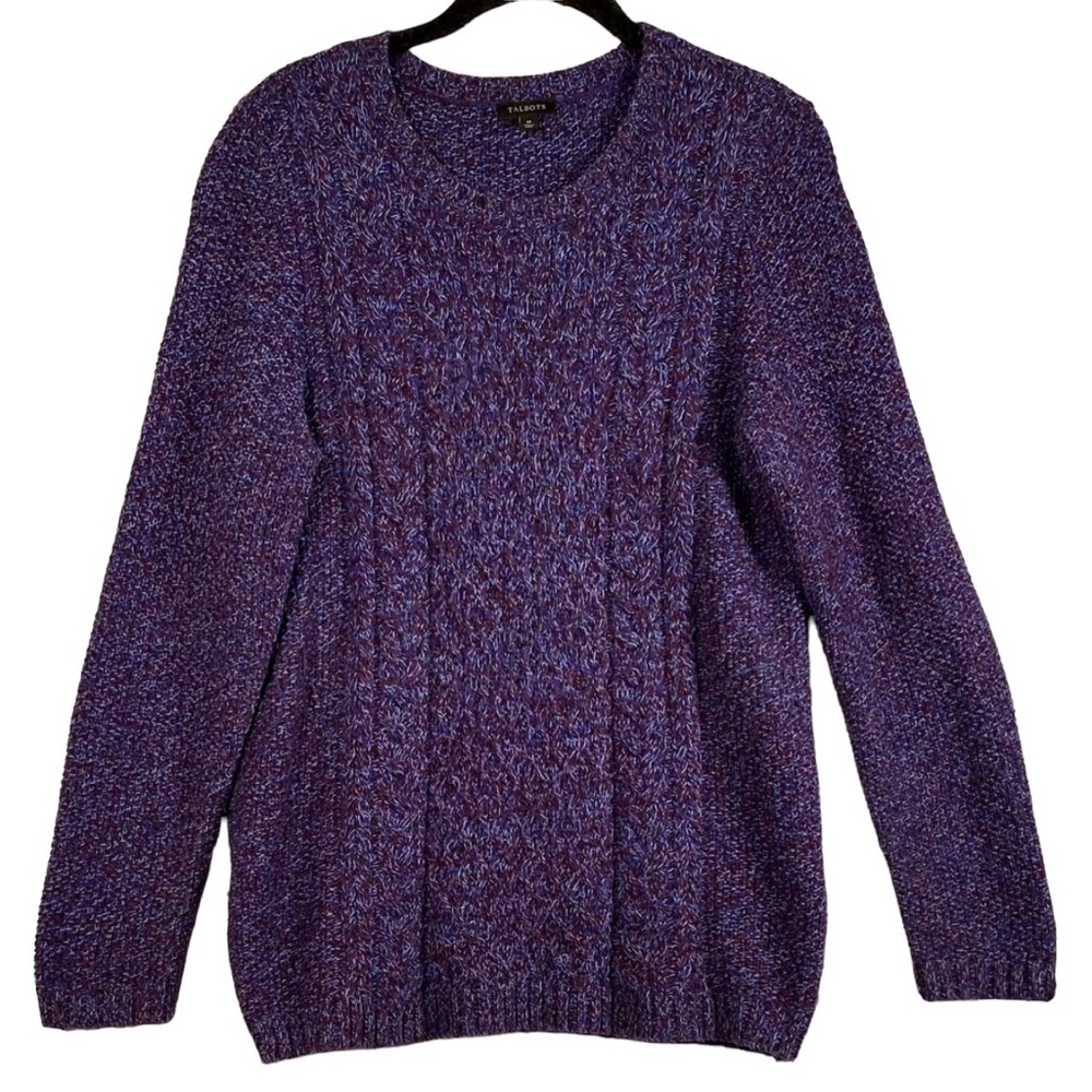 Talbots Merino Wool Blend Cable Knit Sweater M